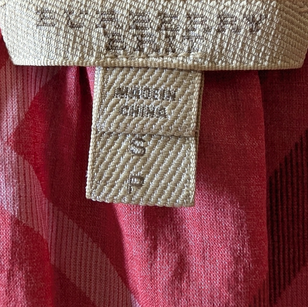 Burberry Red Check Bathing Suit Cover Up (Size Small) - Picture 3 of 3